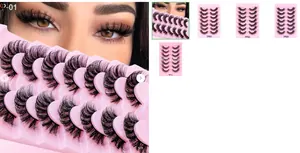 7 Pairs Fluffy Faux Mink False Eyelashes Set