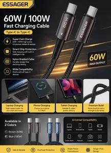 Essager PD100W Type C C to C Cable.