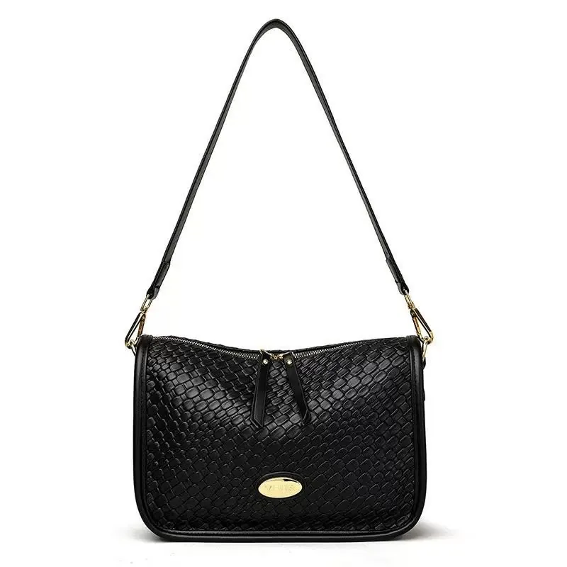 Sac à Main Femme Noir – Effet Crocodile