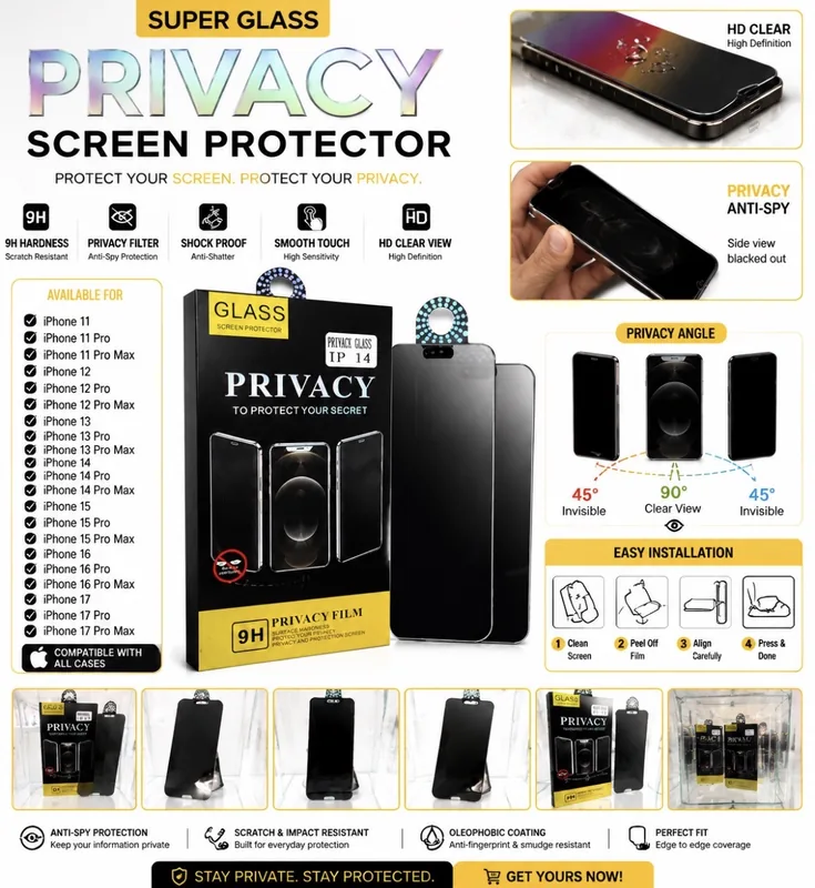 Privacy Screen Protector - Protects Your Devices