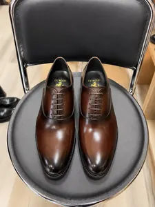 Chaussures de Ville Homme en Cuir Véritable De' Rossi – Oxford Marron Dégradé
